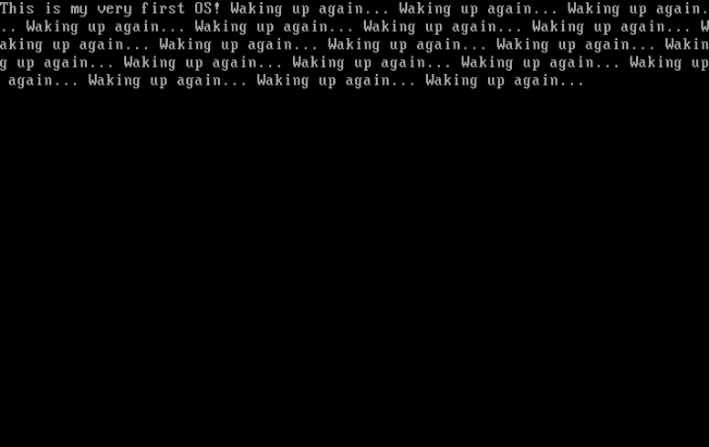 screenshot of it running